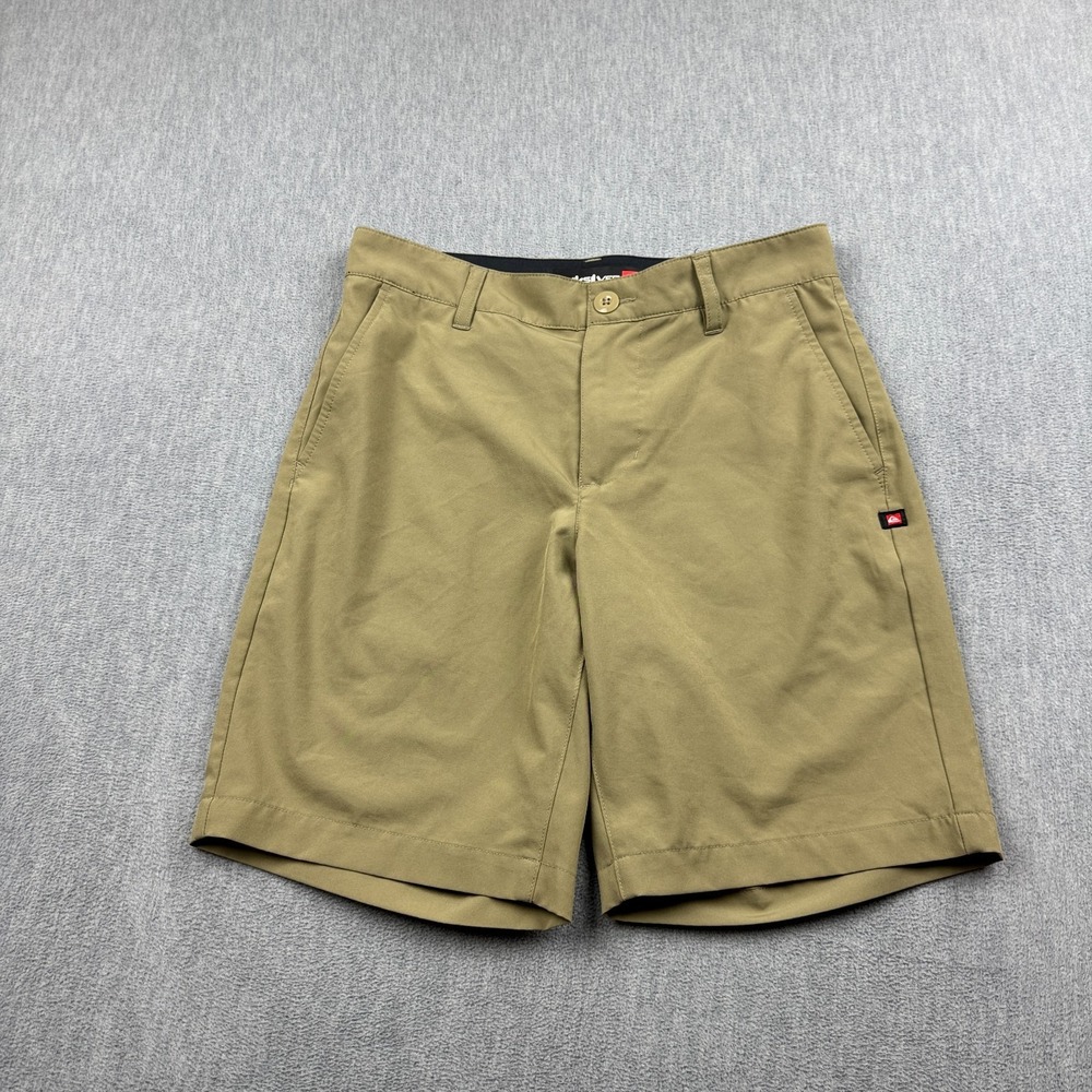Quicksilver Shorts Men 28 Khaki Union Amphibian Hybrid 8" Zip Walk Casual Travel